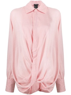 Ann Demeulemeester рубашка с перекрученной деталью