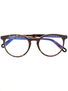 Chloé Eyewear солнцезащитные очки в круглой оправе черепаховой расцветки