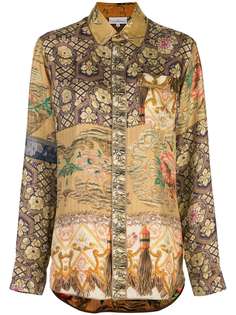 Pierre-Louis Mascia embroidered long-sleeve blouse
