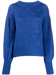 John Richmond rhinestone logo jumper