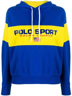 Polo Ralph Lauren logo colour-block hoodie