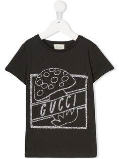 Gucci Kids футболка с блестками и логотипом