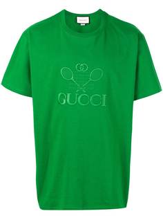 Gucci футболка с вышивкой Gucci Tennis