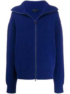 Ann Demeulemeester ribbed zip-up jumper