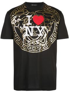Versace футболка I heart NY с логотипом Medusa