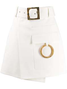Acler hoop detailed A-line skirt