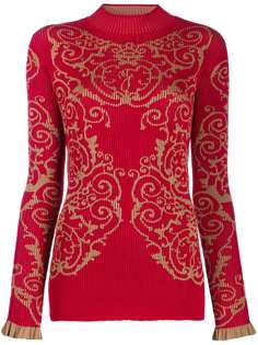 Fendi baroque print jumper