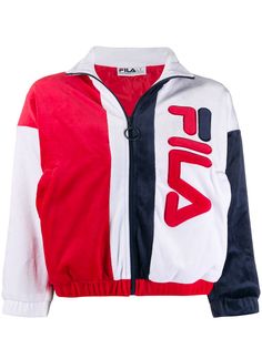 Fila cropped zipped logo sweater