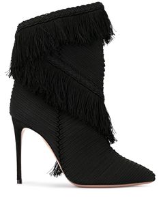 Aquazzura Soutage 105mm tassel booties