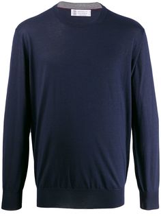 Brunello Cucinelli crew neck lightweight jumper
