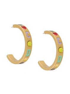 Gcds rhinestone-embellished hoop earrings
