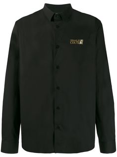 Versace Jeans Couture рубашка с логотипом и эффектом металлик