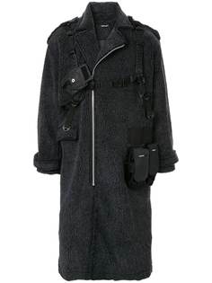 BLACKMERLE пальто на молнии с ремешками