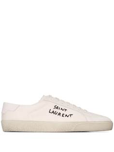 Saint Laurent кеды Court Classic с вышитым логотипом