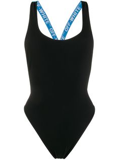 Off-White logo strap bathing suit