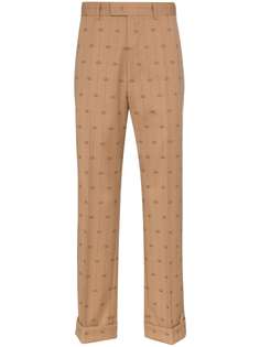 Gucci строгие брюки с логотипом