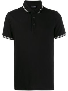 Emporio Armani рубашка-поло с вышитым логотипом