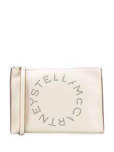 Stella McCartney Stella perforated-logo clutch