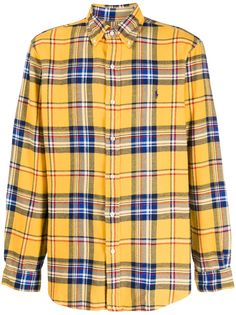 Polo Ralph Lauren checked embroidered-logo shirt