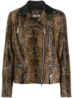 Desa 1972 leopard-print biker jacket