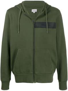 Woolrich front logo patch zipped hoodie