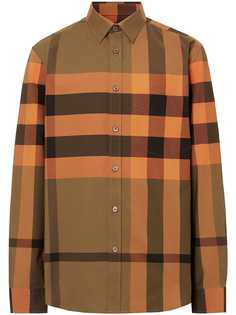 Burberry поплиновая рубашка в клетку