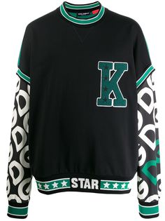 Dolce & Gabbana DG logo print patch sweatshirt