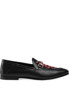 Gucci лоферы с вышивкой Kingsnake