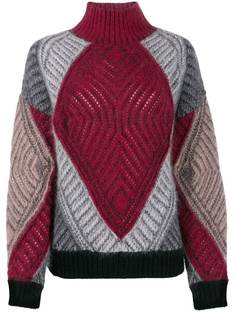 Alberta Ferretti oversized colour-block jumper