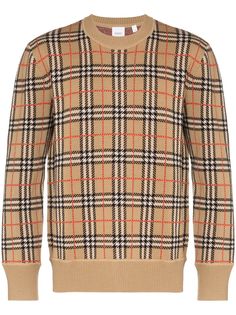 Burberry checked jacquard sweatshirt