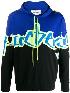 Iceberg logo print hoodie