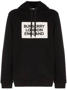 Burberry logo-appliquéd cotton hoodie