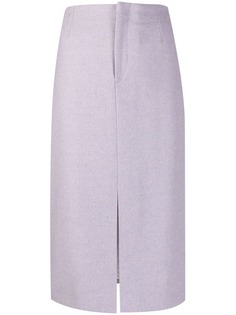 Joseph slit-front midi skirt