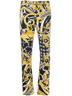 Versace джинсы скинни с принтом Barocco