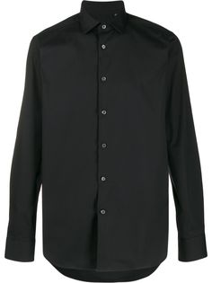 Corneliani однотонная рубашка с длинными рукавами