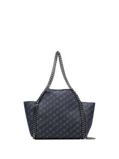 Stella McCartney джинсовая сумка-тоут Falabella размера мини с цепочной отделкой