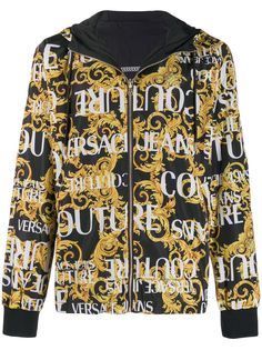 Versace Jeans Couture куртка с капюшоном и принтом Barocco