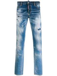 Dsquared2 джинсы кроя слим с эффектом потертости