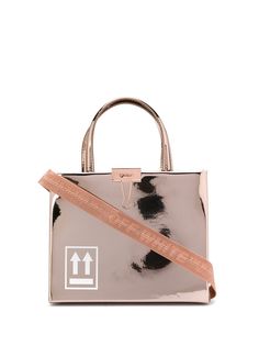 Off-White лакированная мини-сумка