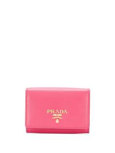 Prada кошелек с аппликацией логотипа