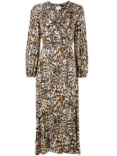 Milly leopard print wrap dress