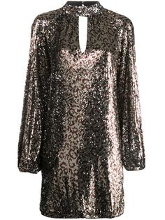 Milly sequinned leopard print dress