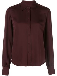 FRAME pointed collar silk shirt