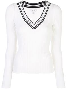 Milly Francesca striped neck jumper