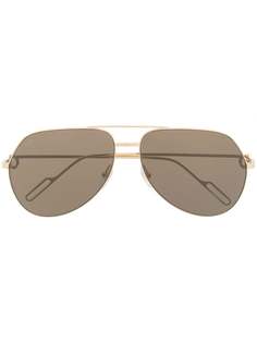 Cartier солнцезащитные очки-авиаторы с затемненными линзами и логотипом