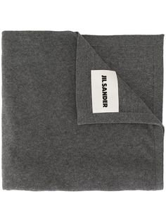 Jil Sander шарф с нашивкой-логотипом