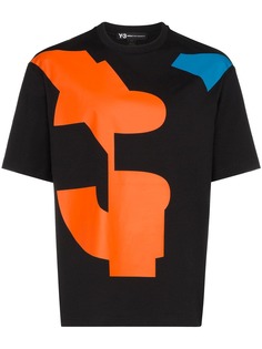Y-3 футболка с геометричным принтом