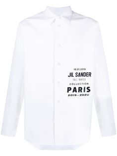 Jil Sander рубашка с логотипом
