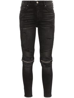 Amiri джинсы скинни MX2 с завышенной талией и молниями