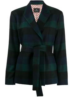 PS Paul Smith checked belted blazer
